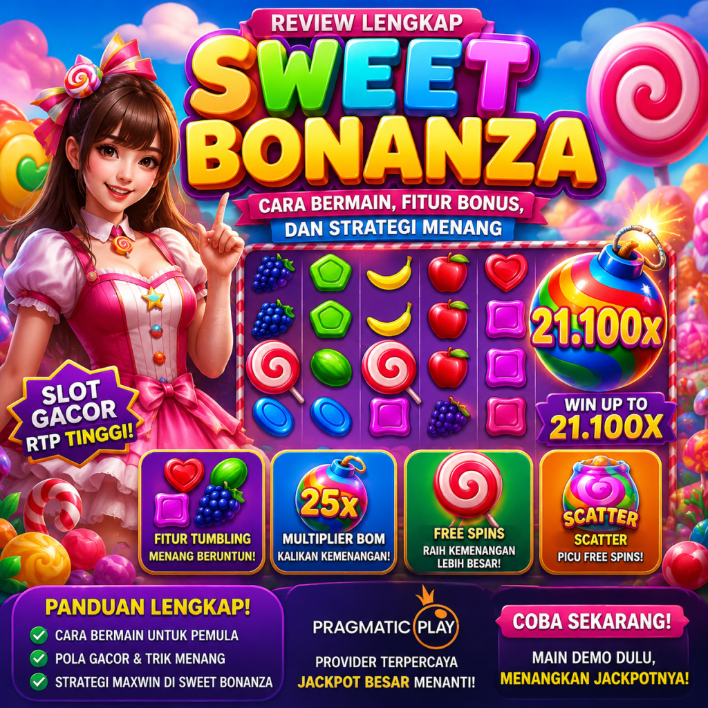 Review Sweet Bonanza: Cara Bermain, Fitur Bonus, dan Strategi Menang